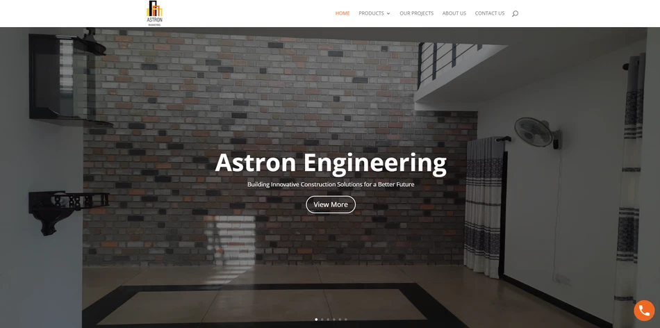 Construction company website developed for Astron Construct