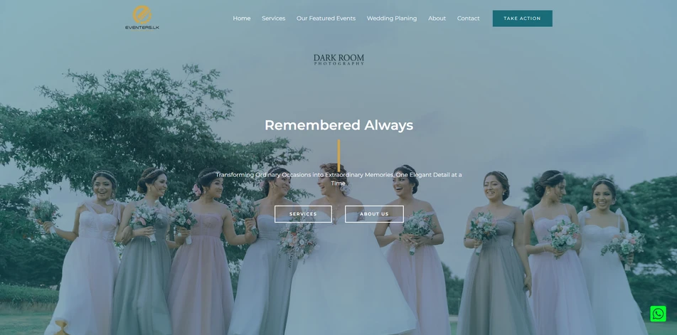 Event management website developed for Eventers.lk